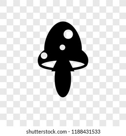Mushroom vector icon isolated on transparent background, Mushroom transparency logo concept