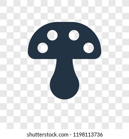 Mushroom vector icon isolated on transparent background, Mushroom transparency logo concept