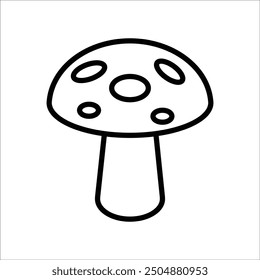 mushroom vector icon line template