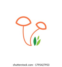 mushroom vector icon logo design