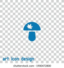 mushroom vector icon on an abstract background