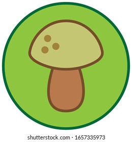 mushroom vector icon for product dietary label flat vector icon for apps and websites