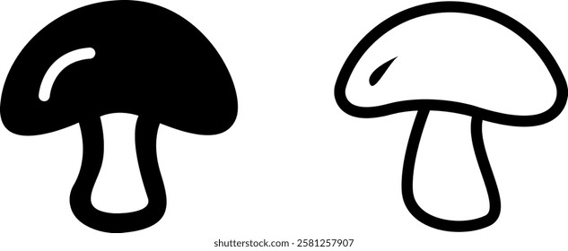 Mushroom Vector Icon Set – Fun and Whimsical Fungi Illustrations