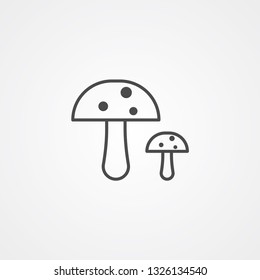 Mushroom vector icon sign symbol