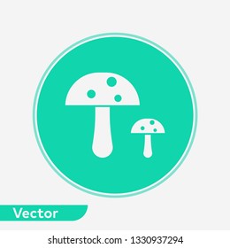Mushroom vector icon sign symbol