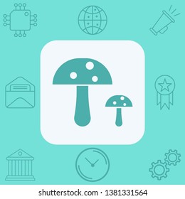 Mushroom vector icon sign symbol