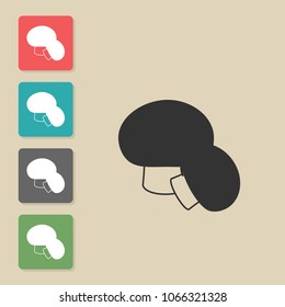 Mushroom - vector icon. Symbol for web, infographics, print design and mobile UX/UI kit. Vector illustration, EPS10.