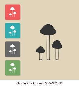 Mushroom - vector icon. Symbol for web, infographics, print design and mobile UX/UI kit. Vector illustration, EPS10.