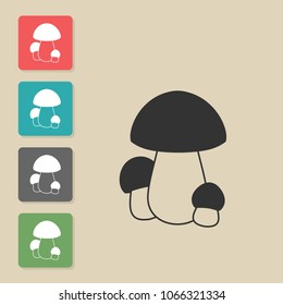 Mushroom - vector icon. Symbol for web, infographics, print design and mobile UX/UI kit. Vector illustration, EPS10.