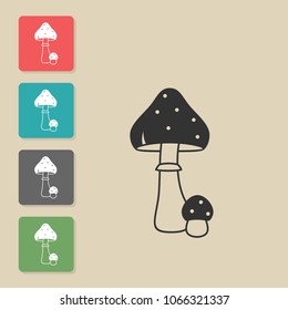 Mushroom - vector icon. Symbol for web, infographics, print design and mobile UX/UI kit. Vector illustration, EPS10.