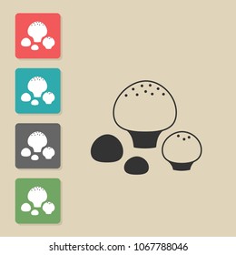 Mushroom - vector icon. Symbol for web, infographics, print design and mobile UX/UI kit. Vector illustration, EPS10.