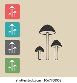 Mushroom - vector icon. Symbol for web, infographics, print design and mobile UX/UI kit. Vector illustration, EPS10.