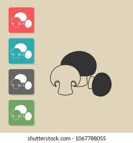 Mushroom - vector icon. Symbol for web, infographics, print design and mobile UX/UI kit. Vector illustration, EPS10.