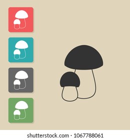 Mushroom - vector icon. Symbol for web, infographics, print design and mobile UX/UI kit. Vector illustration, EPS10.