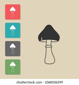 Mushroom - vector icon. Symbol for web, infographics, print design and mobile UX/UI kit. Vector illustration, EPS10.