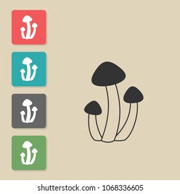 Mushroom - vector icon. Symbol for web, infographics, print design and mobile UX/UI kit. Vector illustration, EPS10.