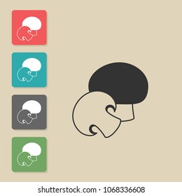 Mushroom - vector icon. Symbol for web, infographics, print design and mobile UX/UI kit. Vector illustration, EPS10.