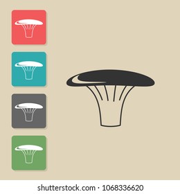 Mushroom - vector icon. Symbol for web, infographics, print design and mobile UX/UI kit. Vector illustration, EPS10.
