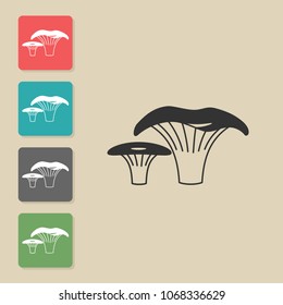 Mushroom - vector icon. Symbol for web, infographics, print design and mobile UX/UI kit. Vector illustration, EPS10.