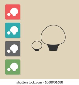 Mushroom - vector icon. Symbol for web, infographics, print design and mobile UX/UI kit. Vector illustration, EPS10.