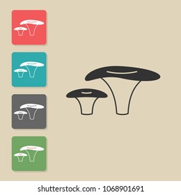 Mushroom - vector icon. Symbol for web, infographics, print design and mobile UX/UI kit. Vector illustration, EPS10.