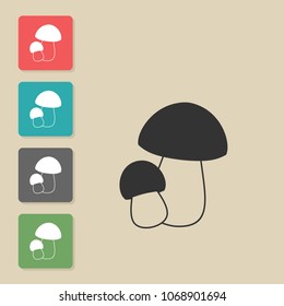 Mushroom - vector icon. Symbol for web, infographics, print design and mobile UX/UI kit. Vector illustration, EPS10.