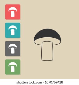 Mushroom - vector icon. Symbol for web, infographics, print design and mobile UX/UI kit. Vector illustration, EPS10.
