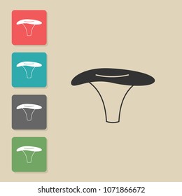 Mushroom - vector icon. Symbol for web, infographics, print design and mobile UX/UI kit. Vector illustration, EPS10.