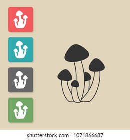 Mushroom - vector icon. Symbol for web, infographics, print design and mobile UX/UI kit. Vector illustration, EPS10.