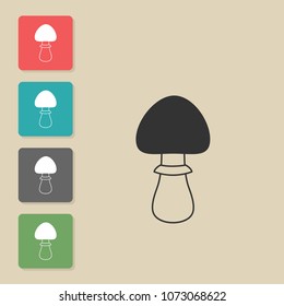 Mushroom - vector icon. Symbol for web, infographics, print design and mobile UX/UI kit. Vector illustration, EPS10.