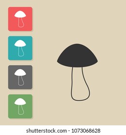 Mushroom - vector icon. Symbol for web, infographics, print design and mobile UX/UI kit. Vector illustration, EPS10.