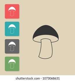 Mushroom - vector icon. Symbol for web, infographics, print design and mobile UX/UI kit. Vector illustration, EPS10.