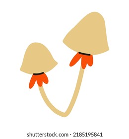 Mushroom vector icon, toadstool, poisonous mushroom. Cartoon vector icon isolated on white background death cap.