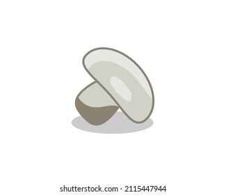 Pilz-Vektorsymbol. Gemüse gesundes vegetarisches Essen. Symbol für ökologische Pflanze