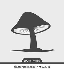 Mushroom vector icon for web and print