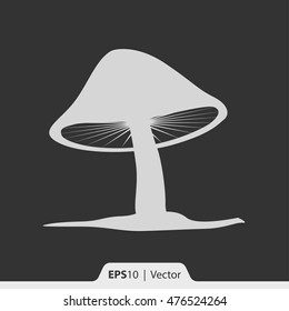 Mushroom vector icon for web and print