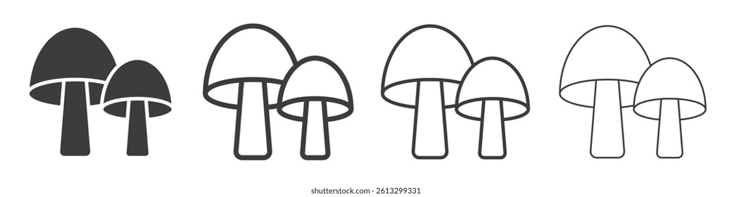 Mushroom vector icons graphic pack