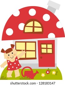 mushroom - vector illustration