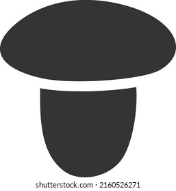 Mushroom vector illustration. Flat illustration iconic design of mushroom, isolated on a white background.