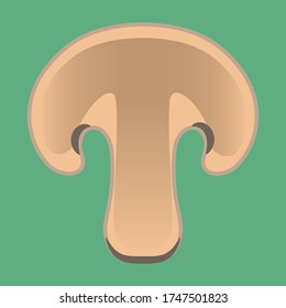 Mushroom vector illustration. Flat styled mushroom illustraton. You can use it for your Instagram story or post. Food illustration. Vector stock illustration