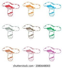 Mushroom Vector Illustration. Mushroom Hand Drawn Sketch Isolated On A White Background
