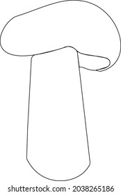 Mushroom vector illustration hand drown doodle sketch etch line for coloring