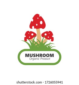 mushroom vector illustration icon design template