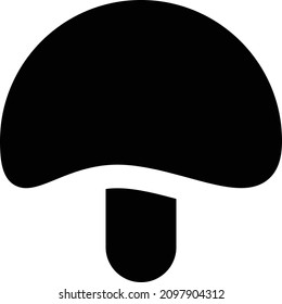 Pilz-Vektorgrafik einzeln auf transparentem Hintergrund. glyph-Vektorsymbole für Konzept- oder Web-Grafiken.