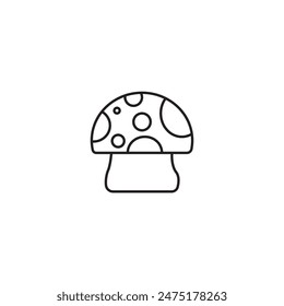 Mushroom vector illustration. Mushroom line drawing. Use for T shirt Template, kids designs, fashion clothes. 