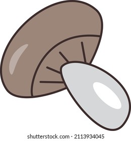 mushroom Vector illustration on a transparent background.Premium quality symmbols.Vector line flat icon for concept and graphic design.
