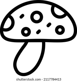 mushroom Vector illustration on a transparent background. Premium quality symbols. Stroke vector icon for concept and graphic design.