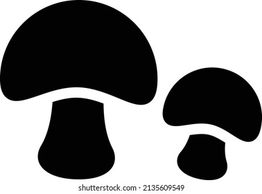 ilustración del vector hongo sobre un fondo transparente. Símbolos de calidad premium. Icono vector glifos para concepto y diseño gráfico.