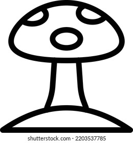 mushroom Vector illustration on a transparent background. Premium quality symmbols. Thin line vector icons for concept and graphic design. 
