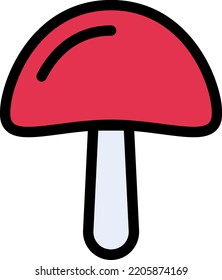 mushroom Vector illustration on a transparent background.Premium quality symmbols.Stroke vector icons for concept and graphic design.